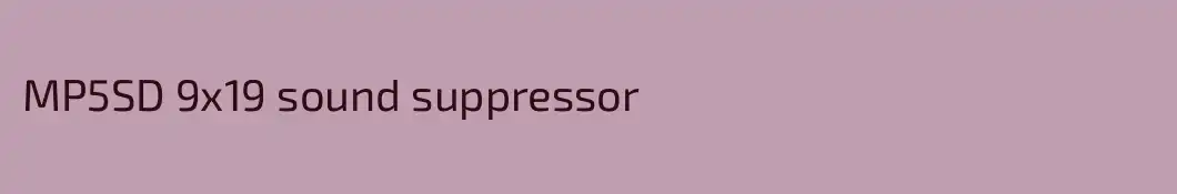 MP5SD 9x19 sound suppressor